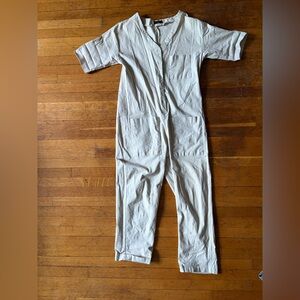 VIA Lightweight Oatmeal Utility Jumpsuit